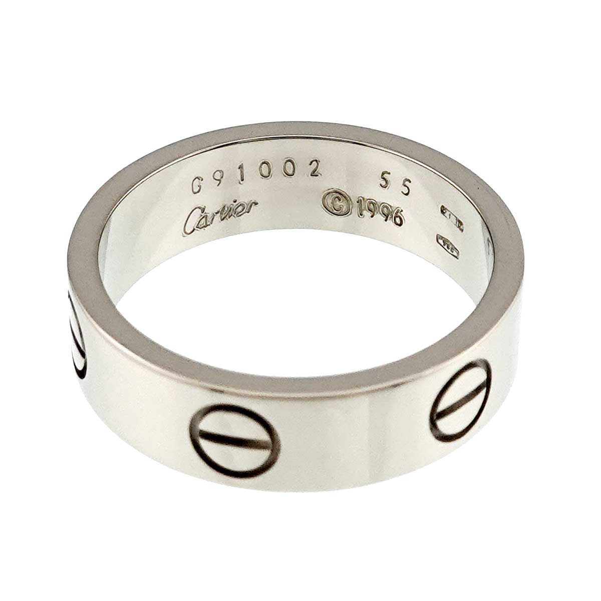 Love Ring 18K White Gold 750 size55 6.75(US)