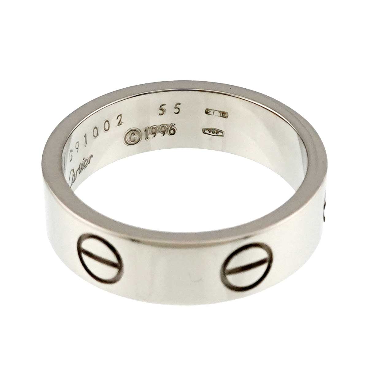 Love Ring 18K White Gold 750 size55 6.75(US)