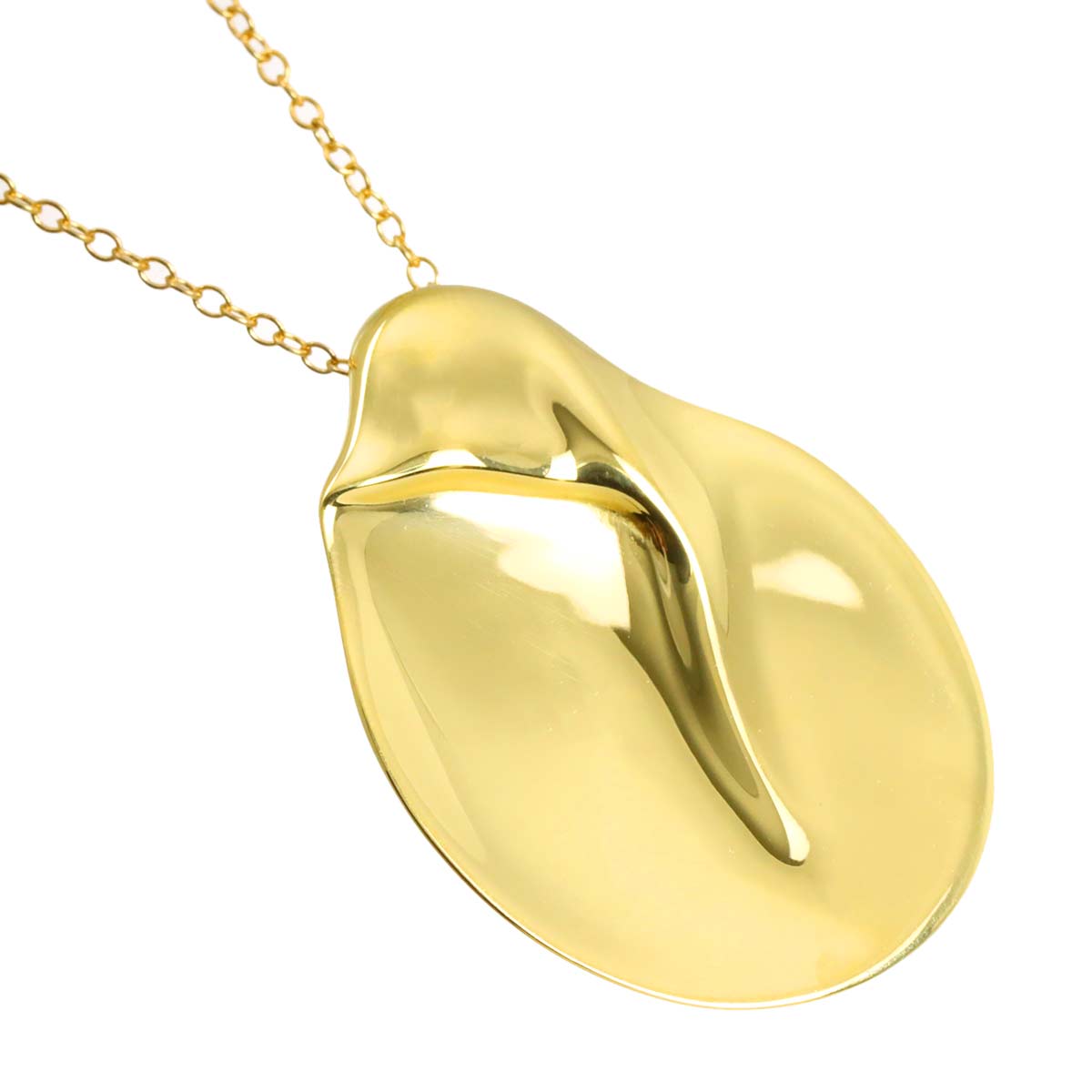 Long Necklace 18K YG Yellow Gold 750