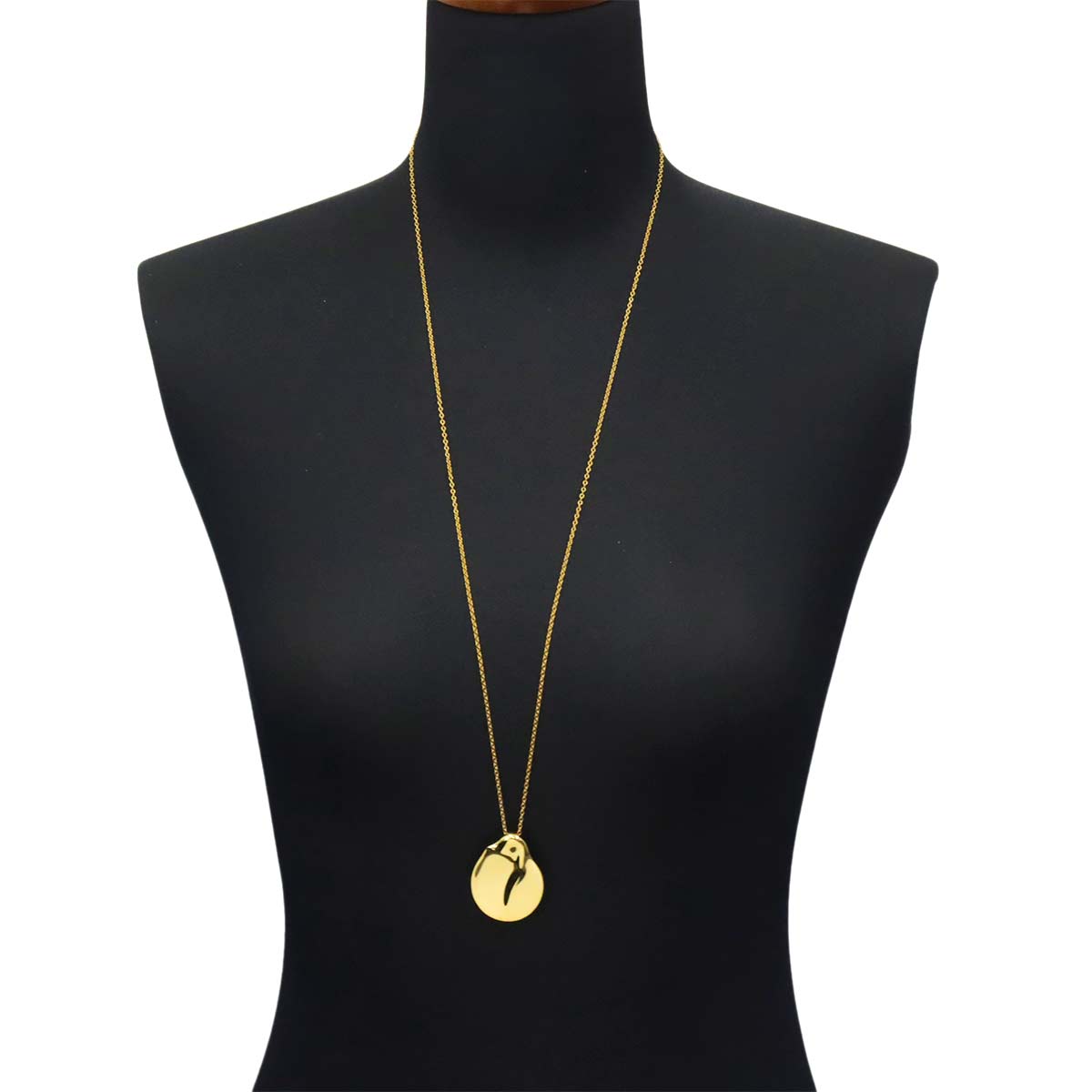Long Necklace 18K YG Yellow Gold 750