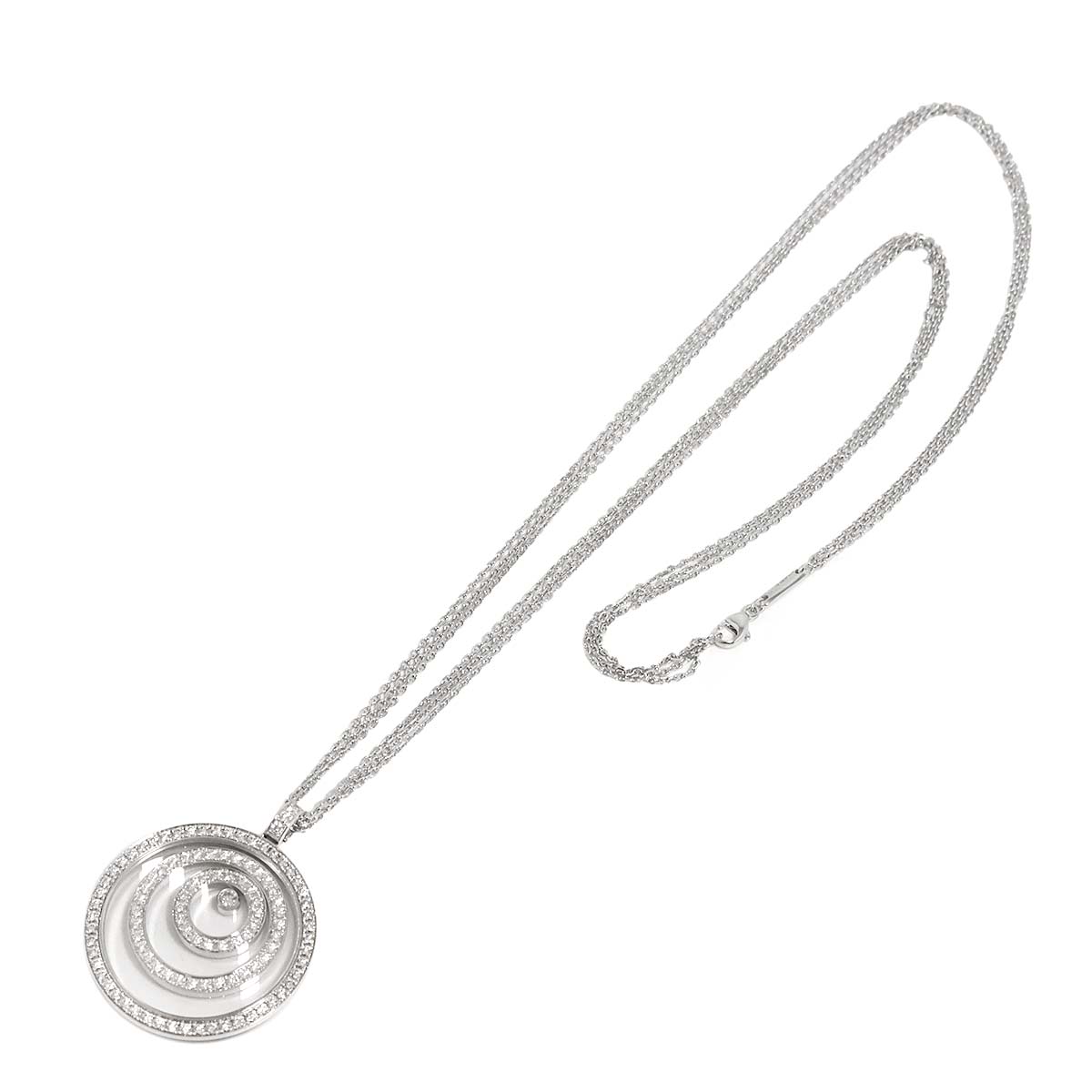 Happy Spirit Diamond Long Necklace 18K White Gold 750