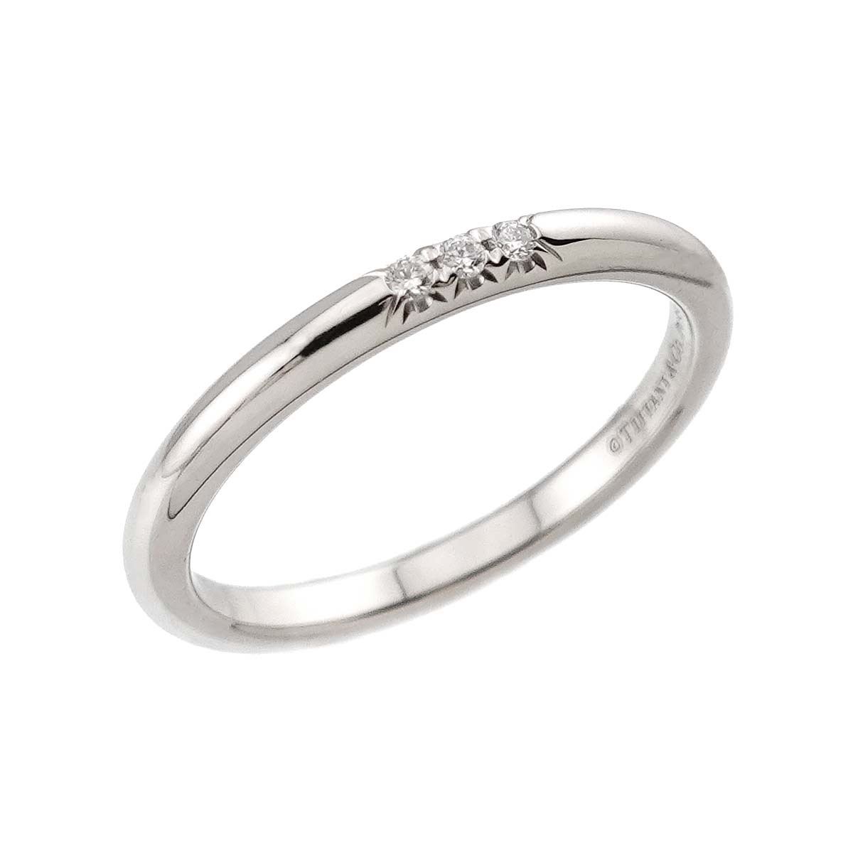 Forever Band Diamond Ring Pt Platinum Size5.75-6(US)