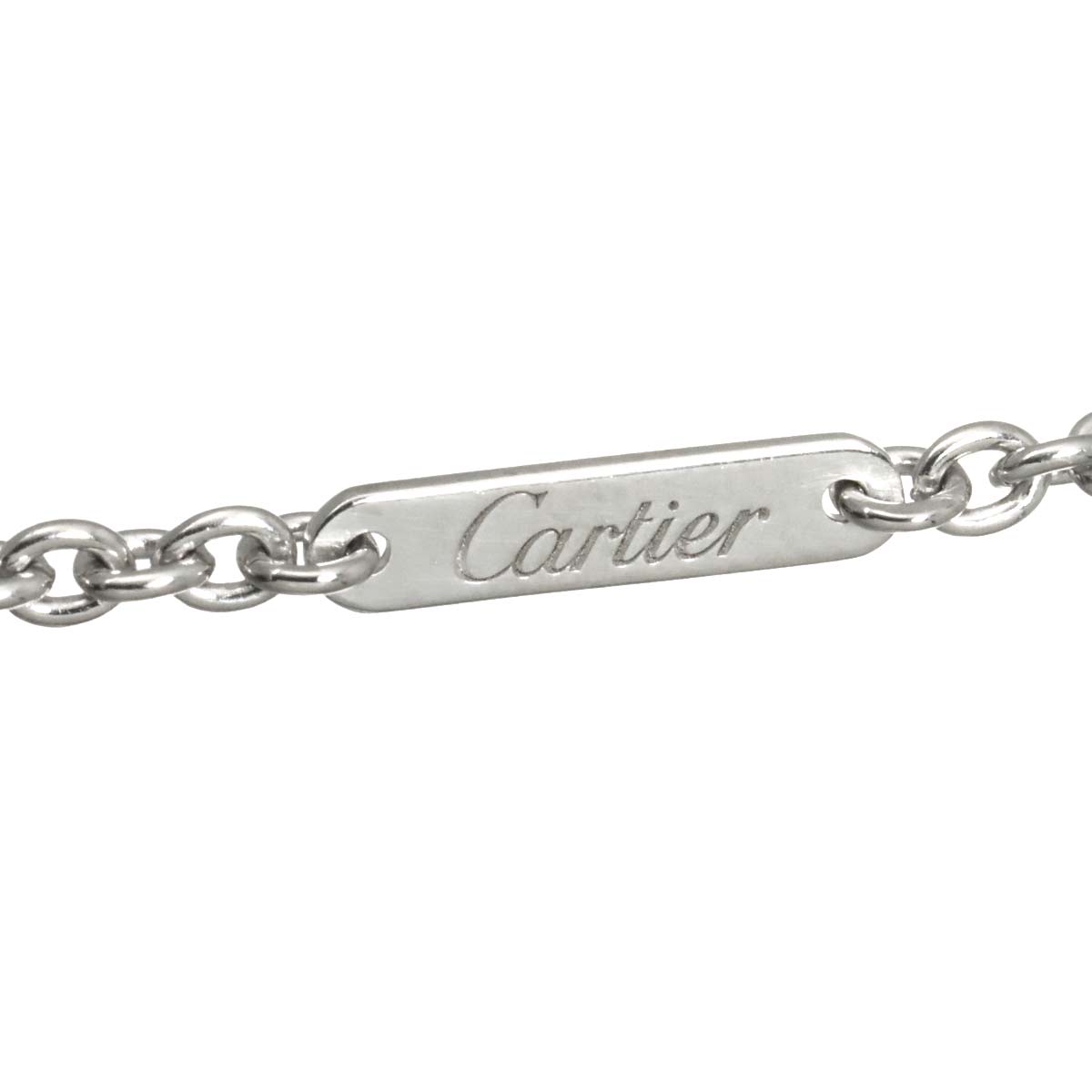 Heart Diamond Necklace 18K White Gold 750