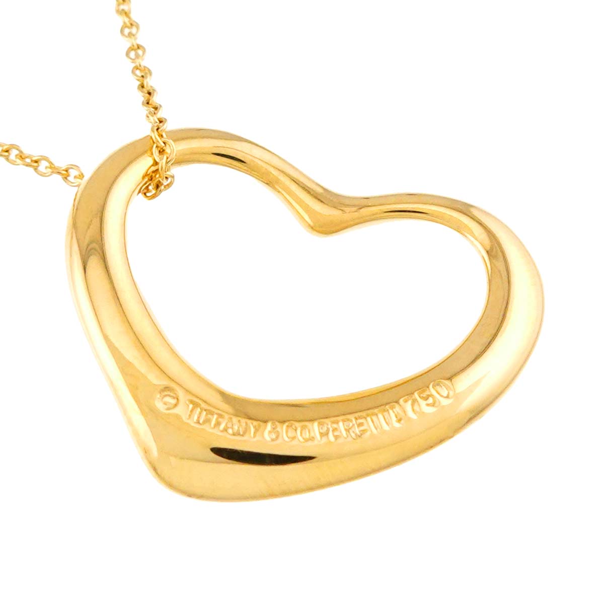 Open Heart Necklace 18K Yellow Gold 750