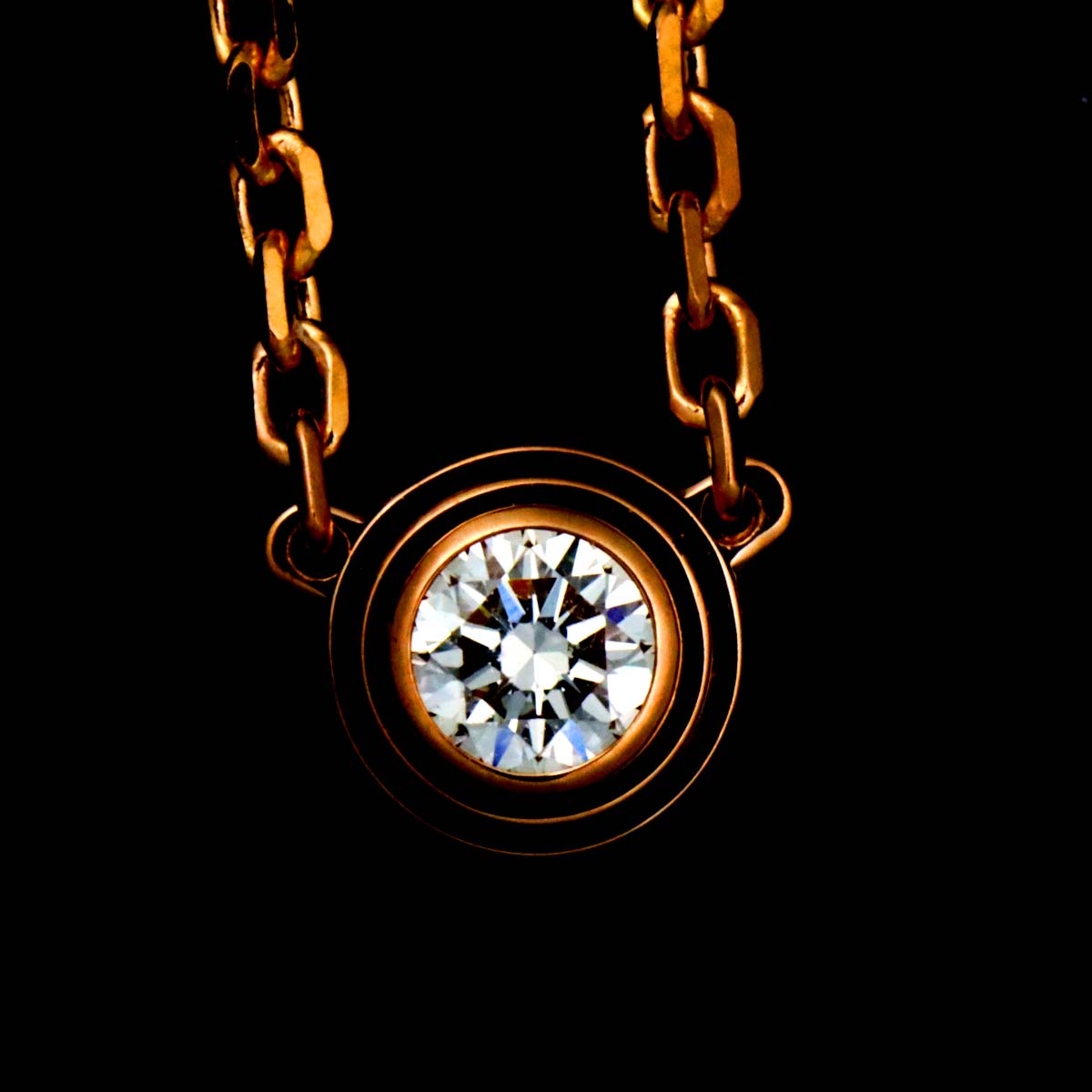d Amour Diamond Necklace XS 18K Pink Gold 750