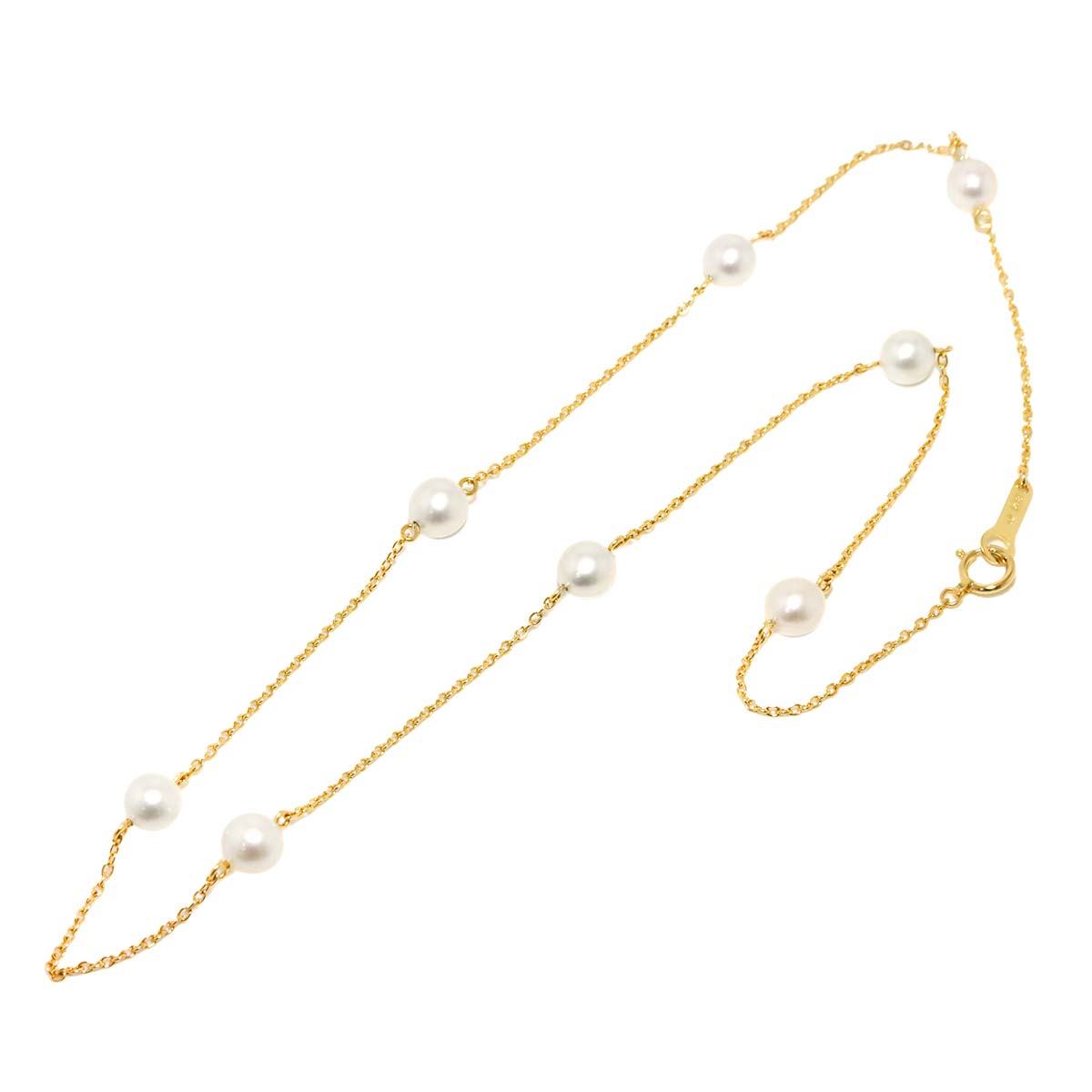 Akoya Pearl 6.3-6.1mm Necklace 18K YG 750