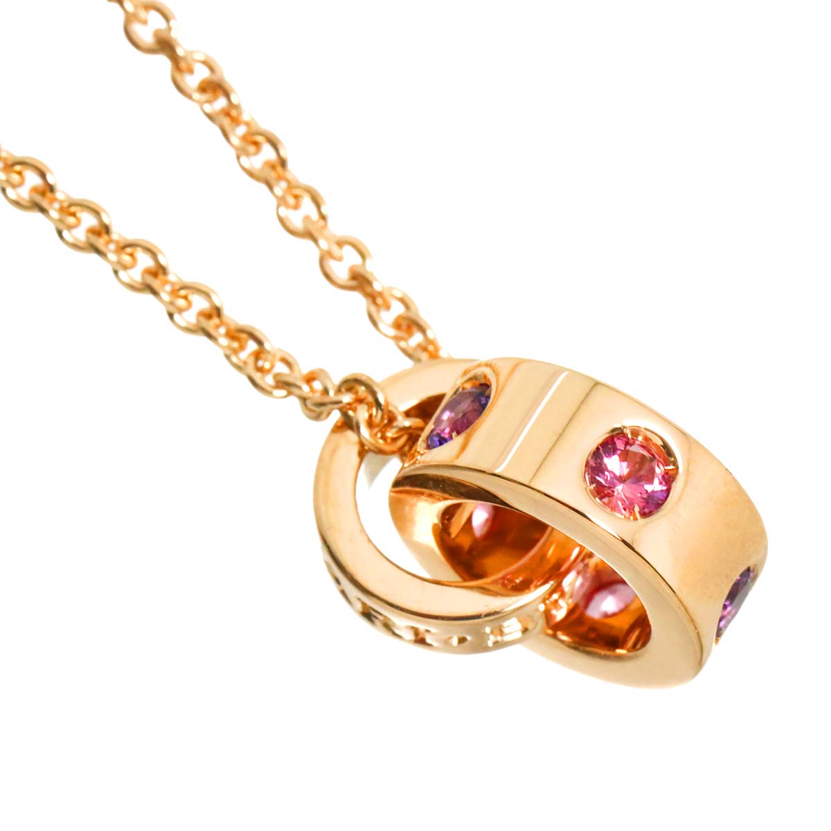Amethyst Tourmaline Necklace 18K Pink Gold 750
