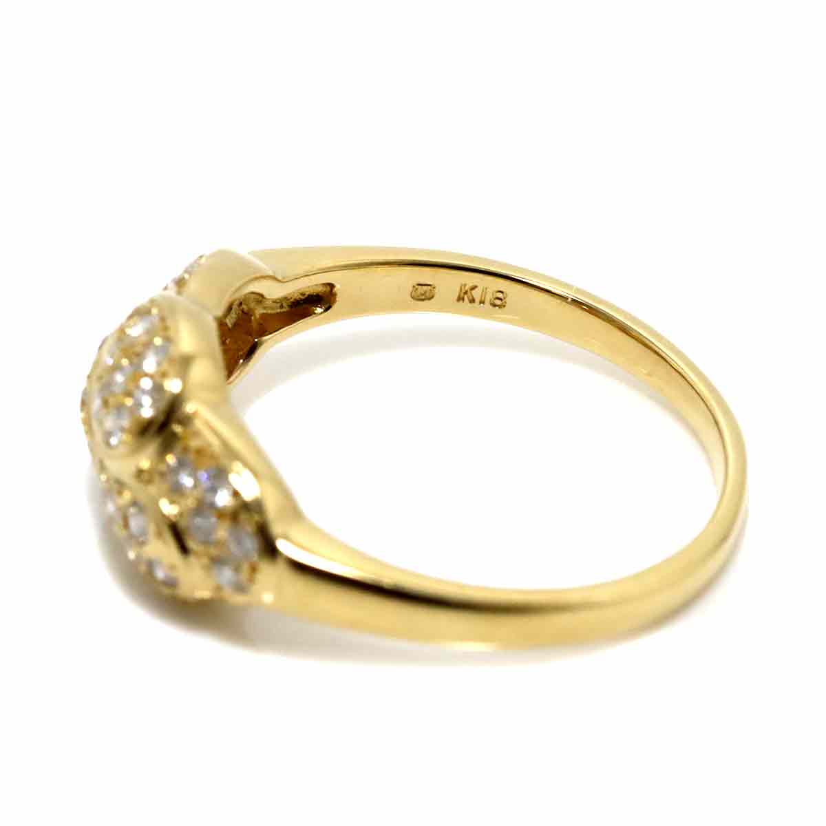 Diamond 0.44ct Ring 18K YG 750 Size6(US)