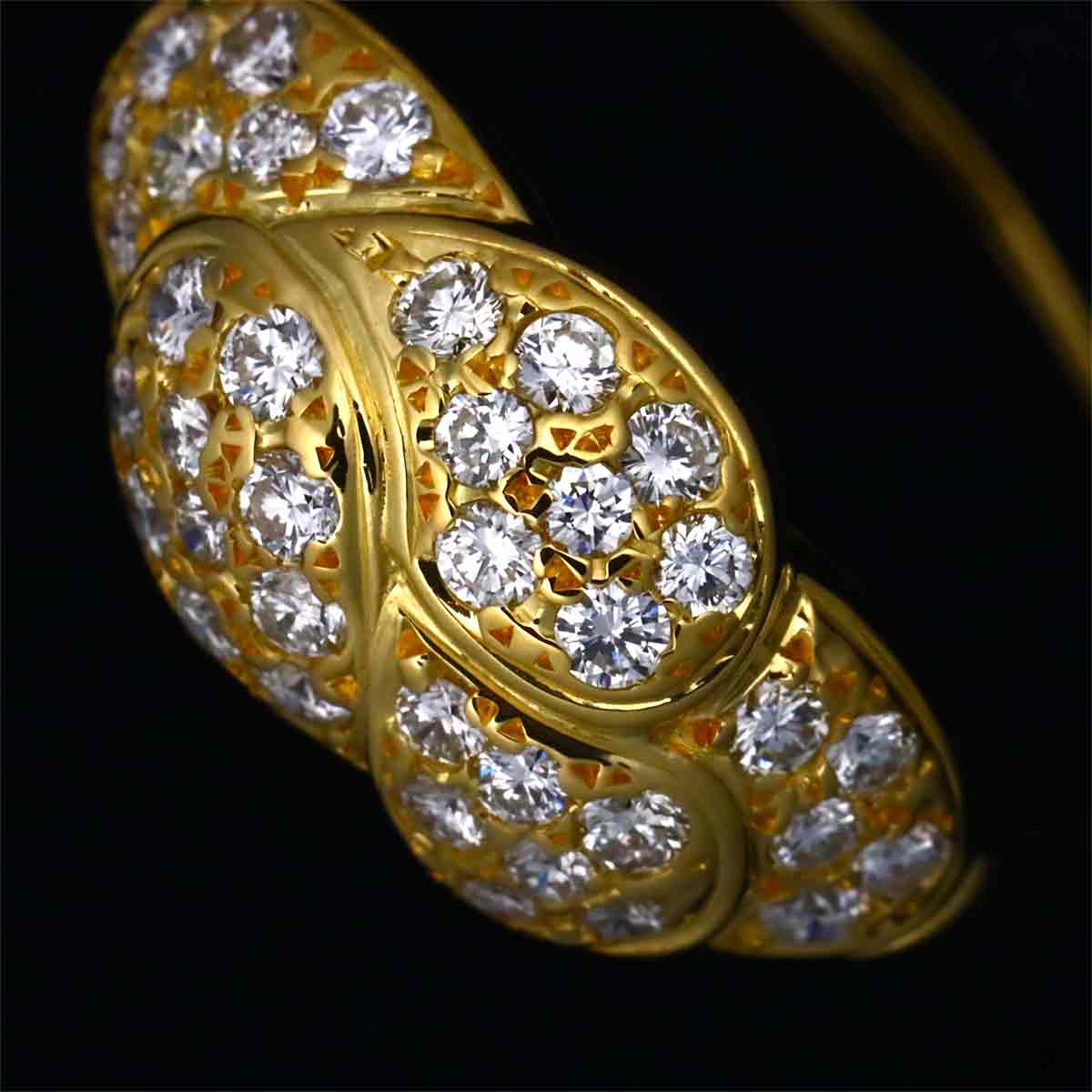 Diamond 0.44ct Ring 18K YG 750 Size6(US)