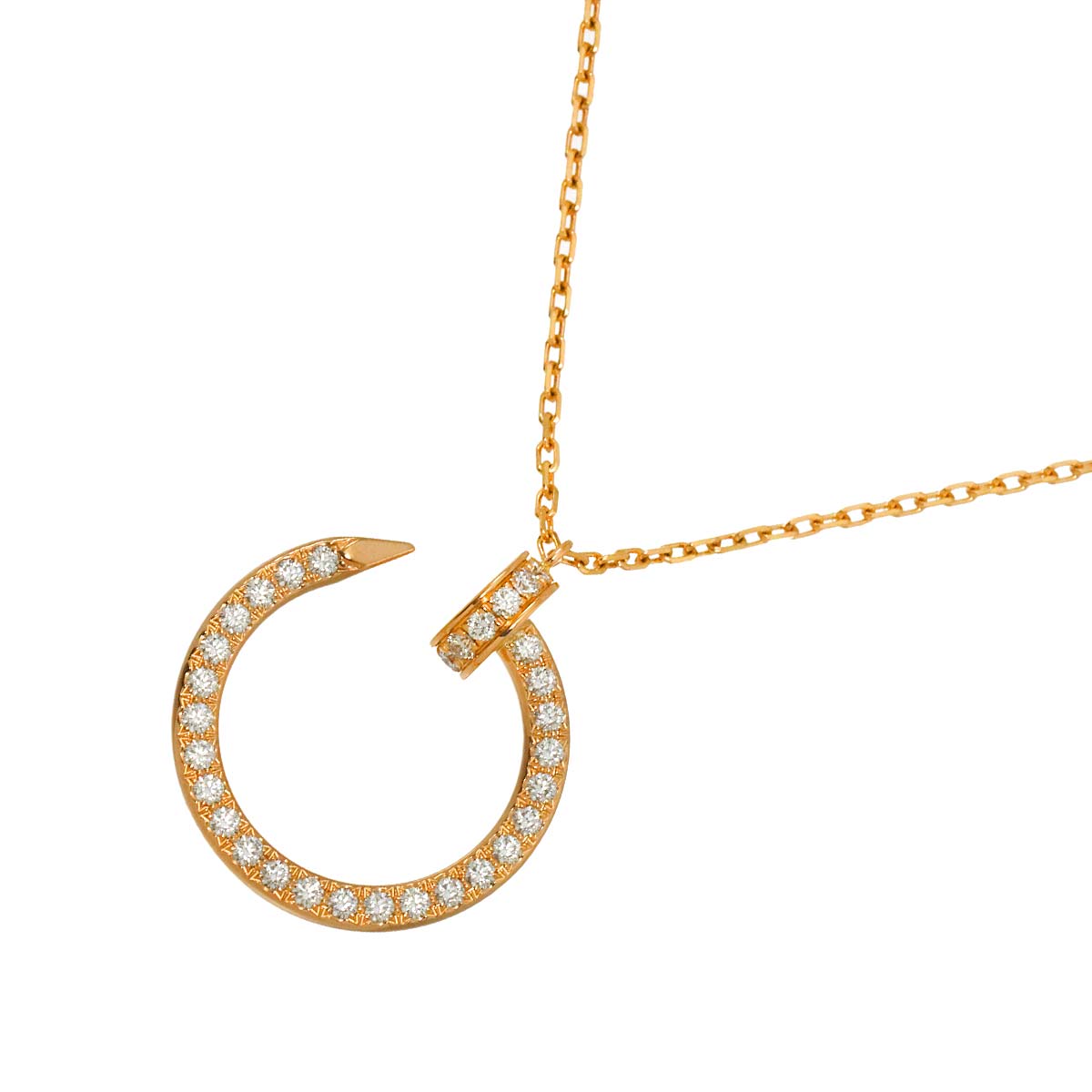 Juste Un Clou Diamond Necklace 18K Pink Gold 750