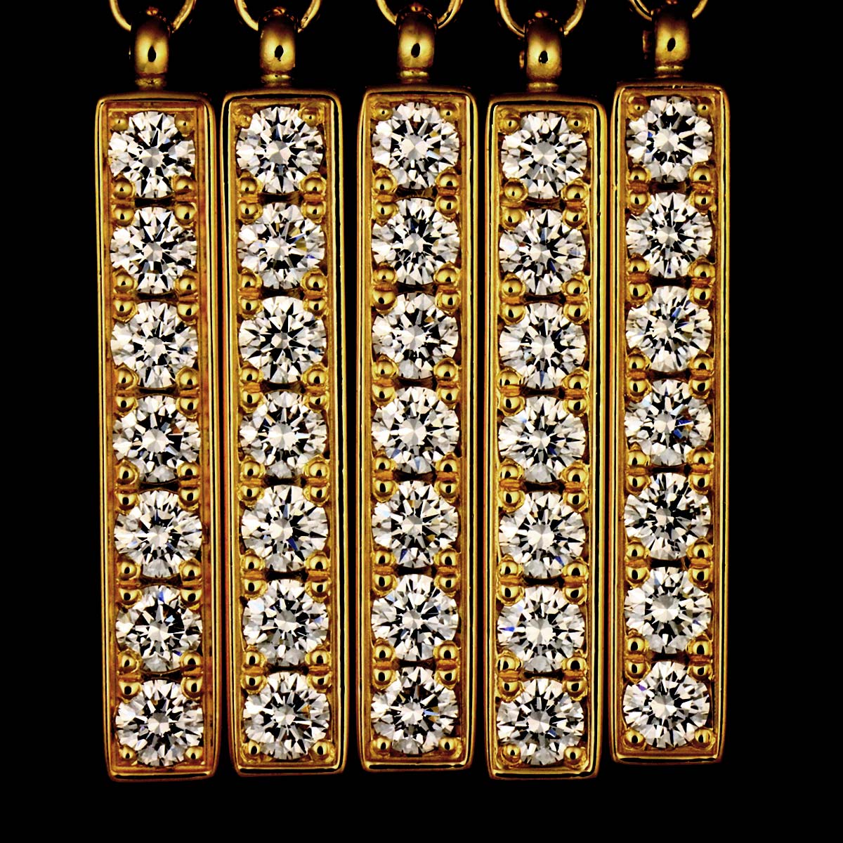 Diamond Necklace 18K Yellow Gold 750