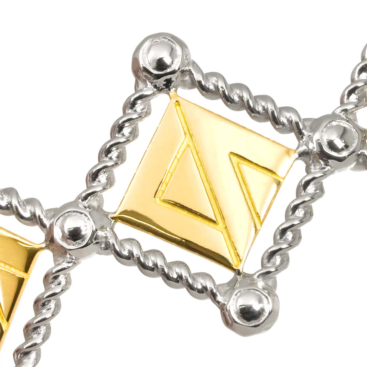 Gracious Graphic Bracelet 18K WG YG 750