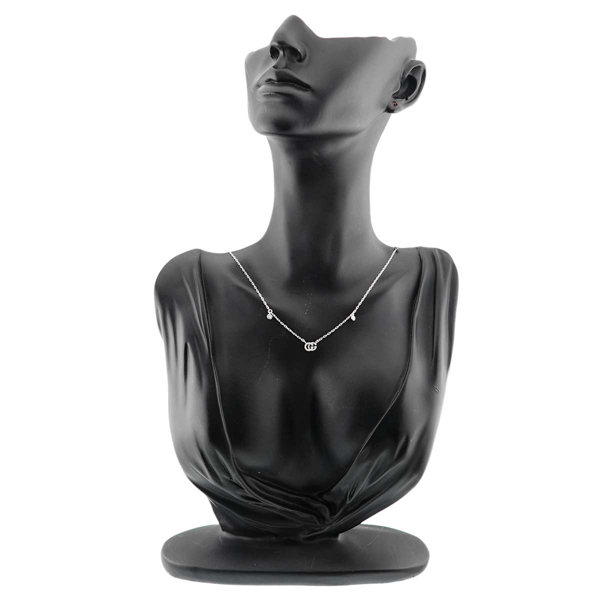 GG running Diamoind Necklace 18K White Gold 750