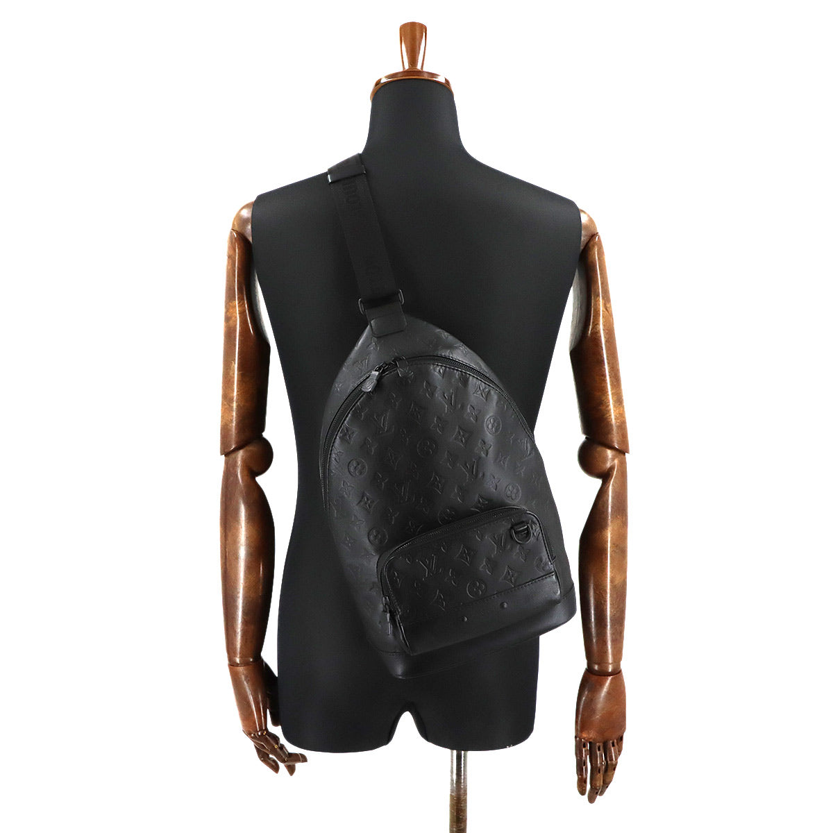 Monogram Shadow Racer Sling Bag Leather Black M46107