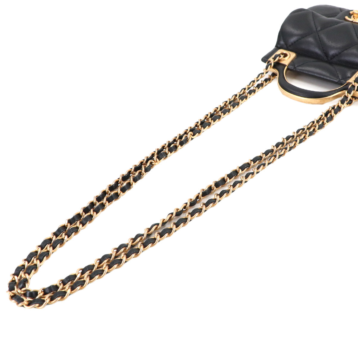 Matelasse Mini Chain Shoulder Bag Leather Black AP2271