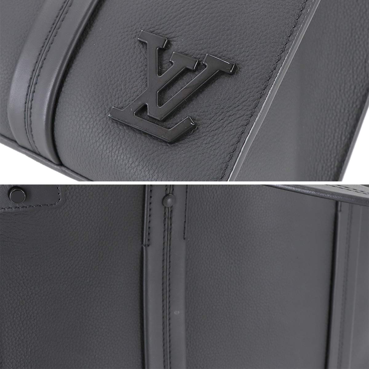 Aerogram Takeoff Tote Bag Leather Black M57308 LV Purse