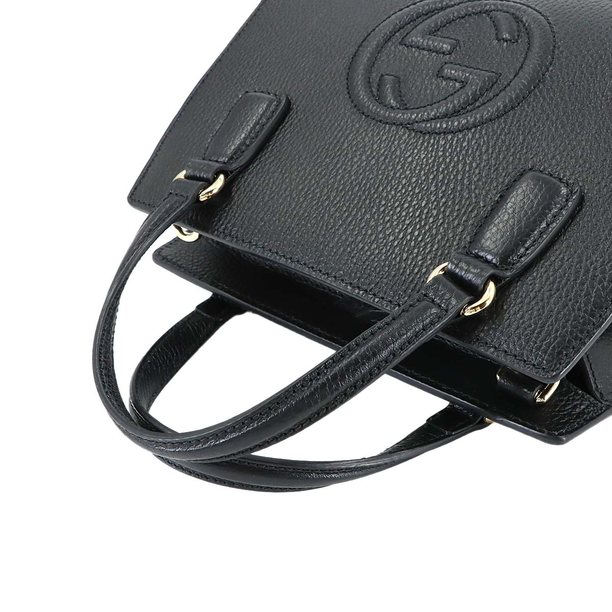 SOHO Interlocking G 2way Hand Shoulder Bag Leather 607722