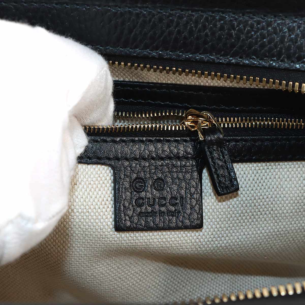 SOHO Interlocking G 2way Hand Shoulder Bag Leather 607722
