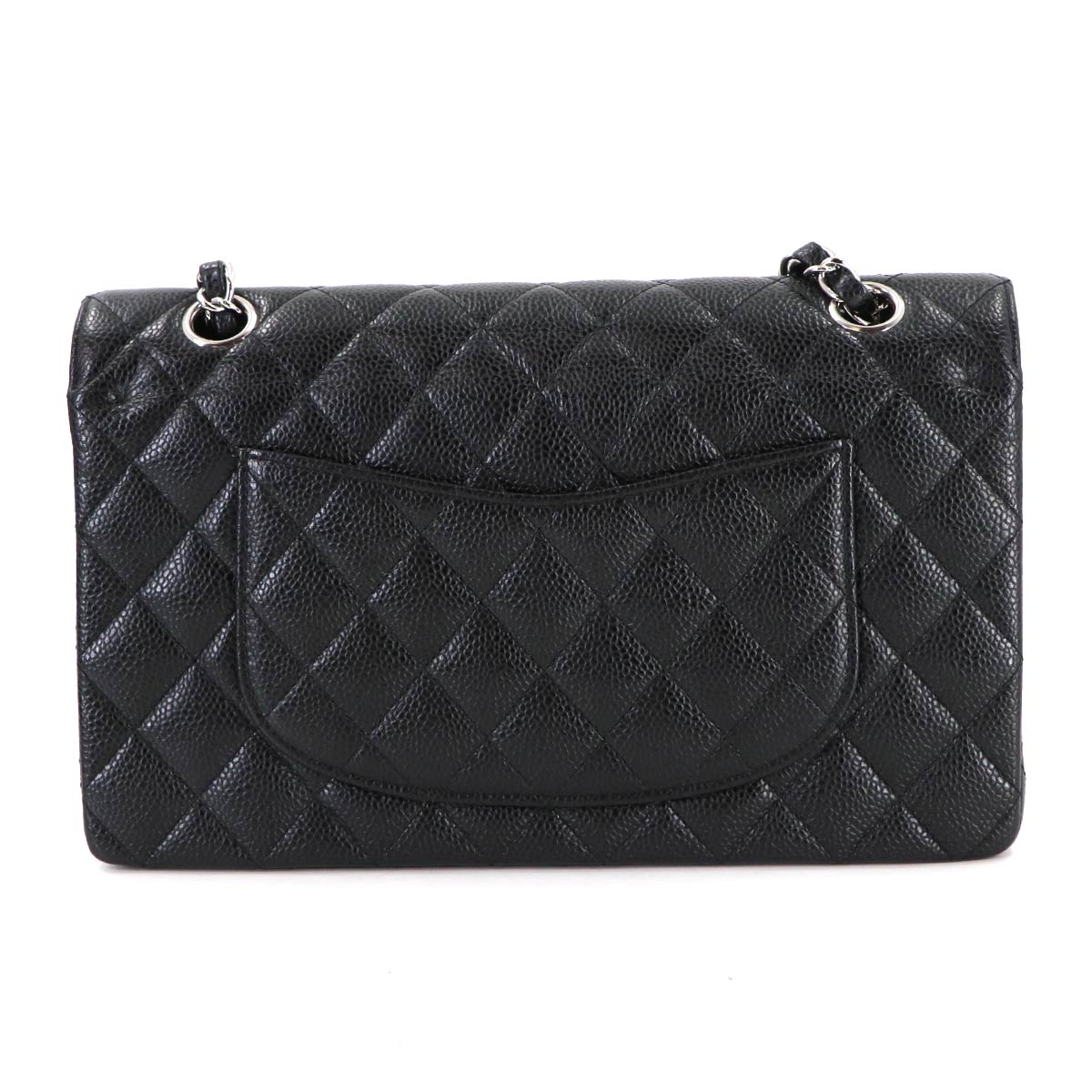 Matelasse 25 Chain Shoulder Bag Leather Black A01112