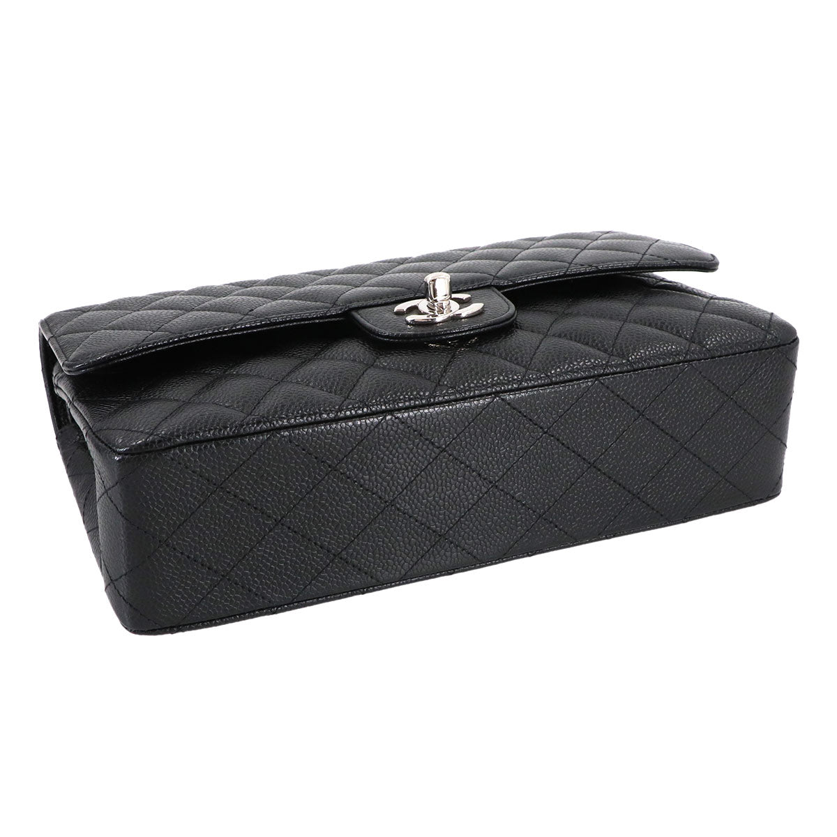 Matelasse 25 Chain Shoulder Bag Leather Black A01112