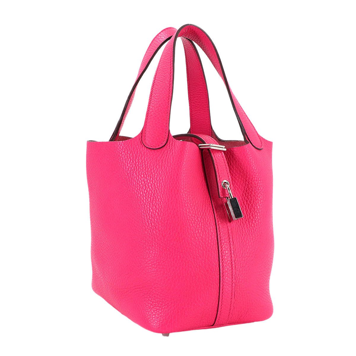 Picotin Lock PM Hand Bag Taurillon Clemence Rose Extreme
