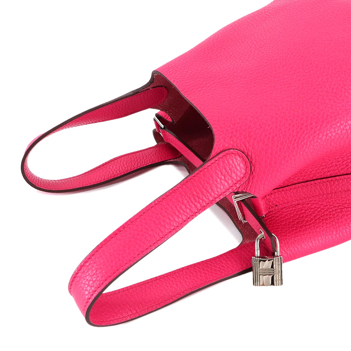 Picotin Lock PM Hand Bag Taurillon Clemence Rose Extreme