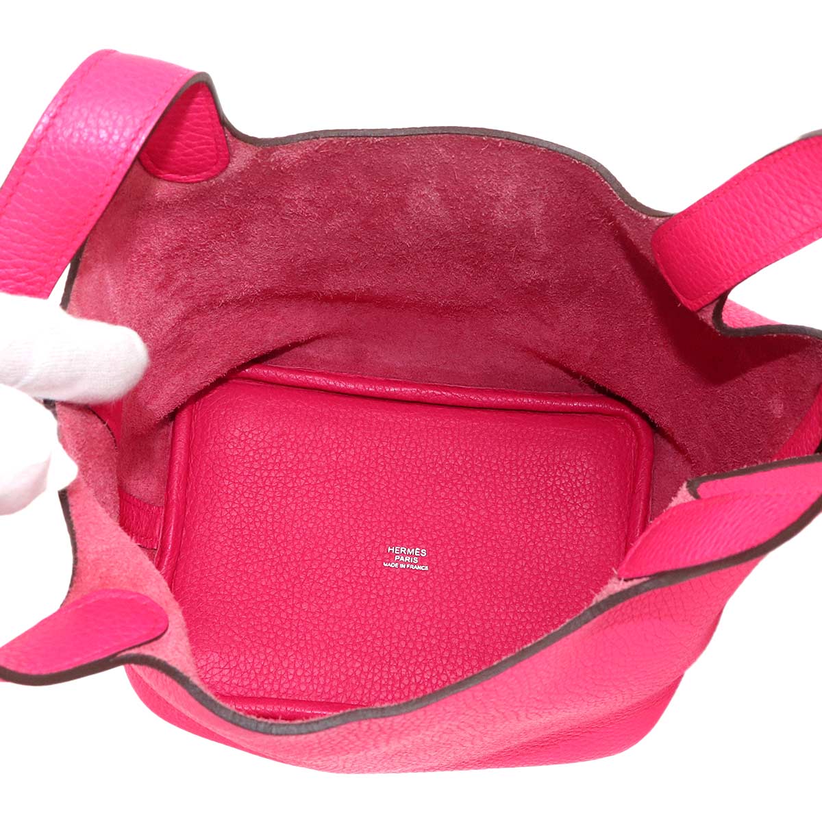 Picotin Lock PM Hand Bag Taurillon Clemence Rose Extreme