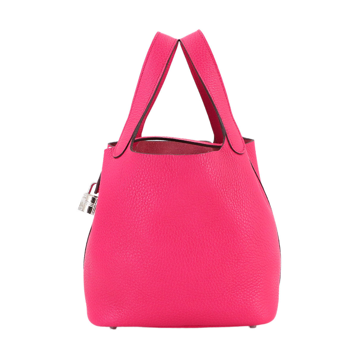 Picotin Lock PM Hand Bag Taurillon Clemence Rose Extreme