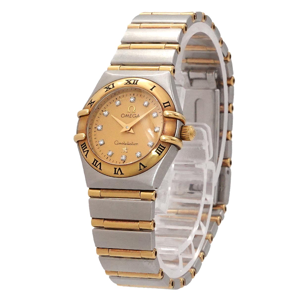 Constellation Mini 1262.15 750 YG Quartz 12P Diamond Ladies