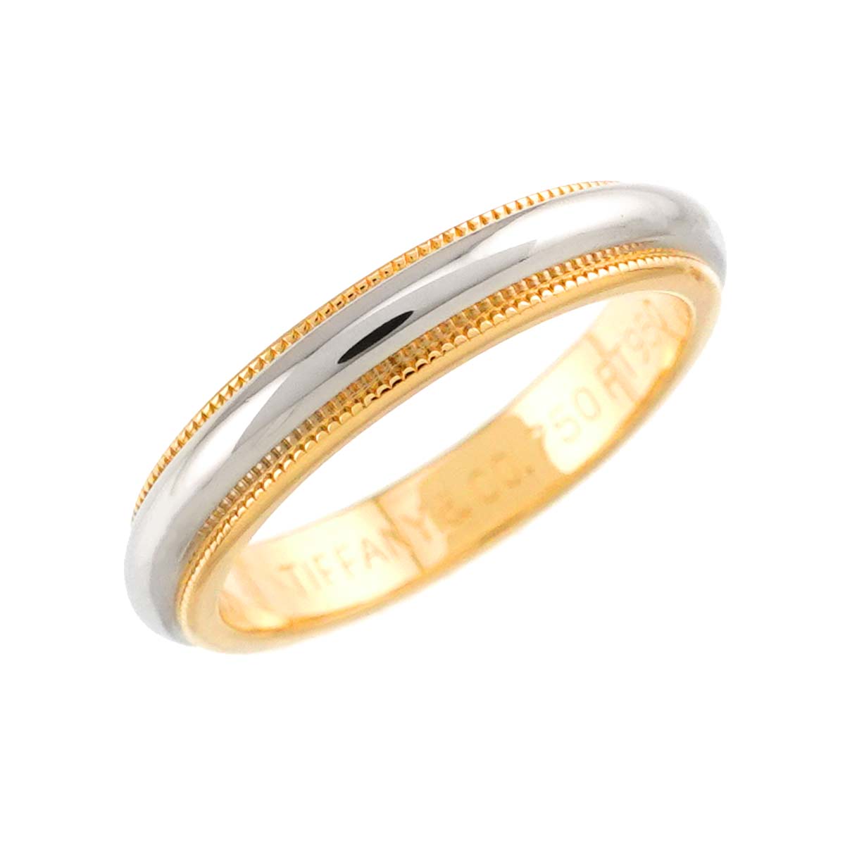 Milgrain Band Ring 18K YG 750 Pt Size4.75-5(US)