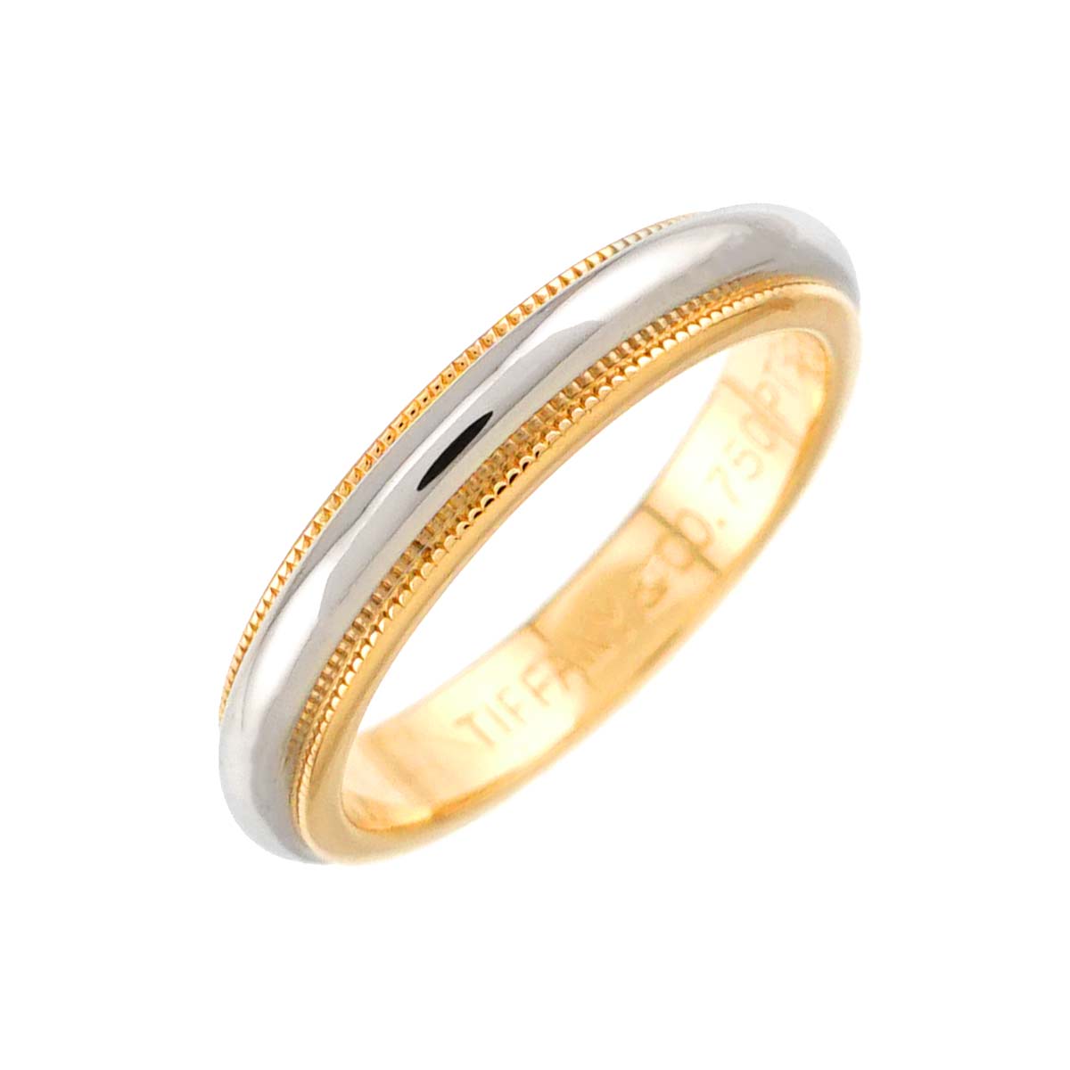 Milgrain Band Ring 18K YG 750 Pt Size4.75-5(US)