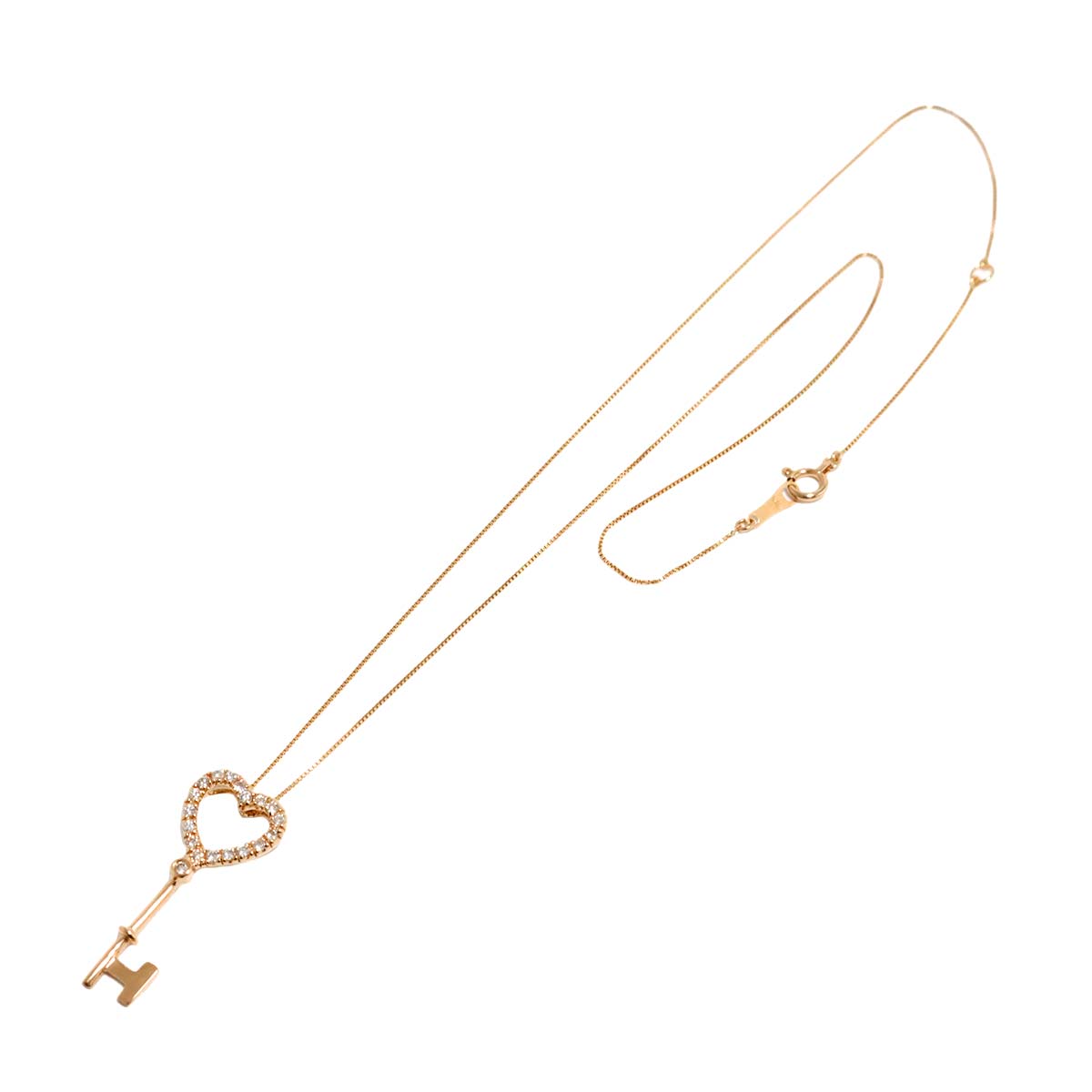 Diamond 0.23ct Necklace 18K K18 PG Pink Gold