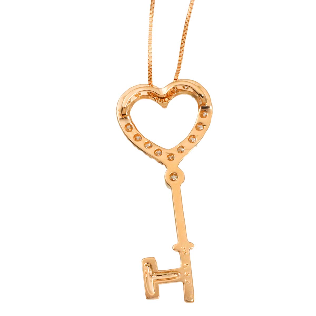 Diamond 0.23ct Necklace 18K K18 PG Pink Gold