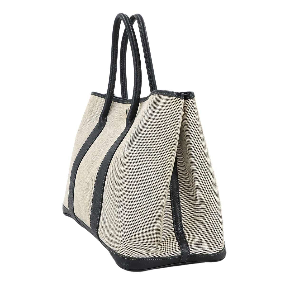 Garden Party PM Tote Bag Toile H Negonda Black Gray