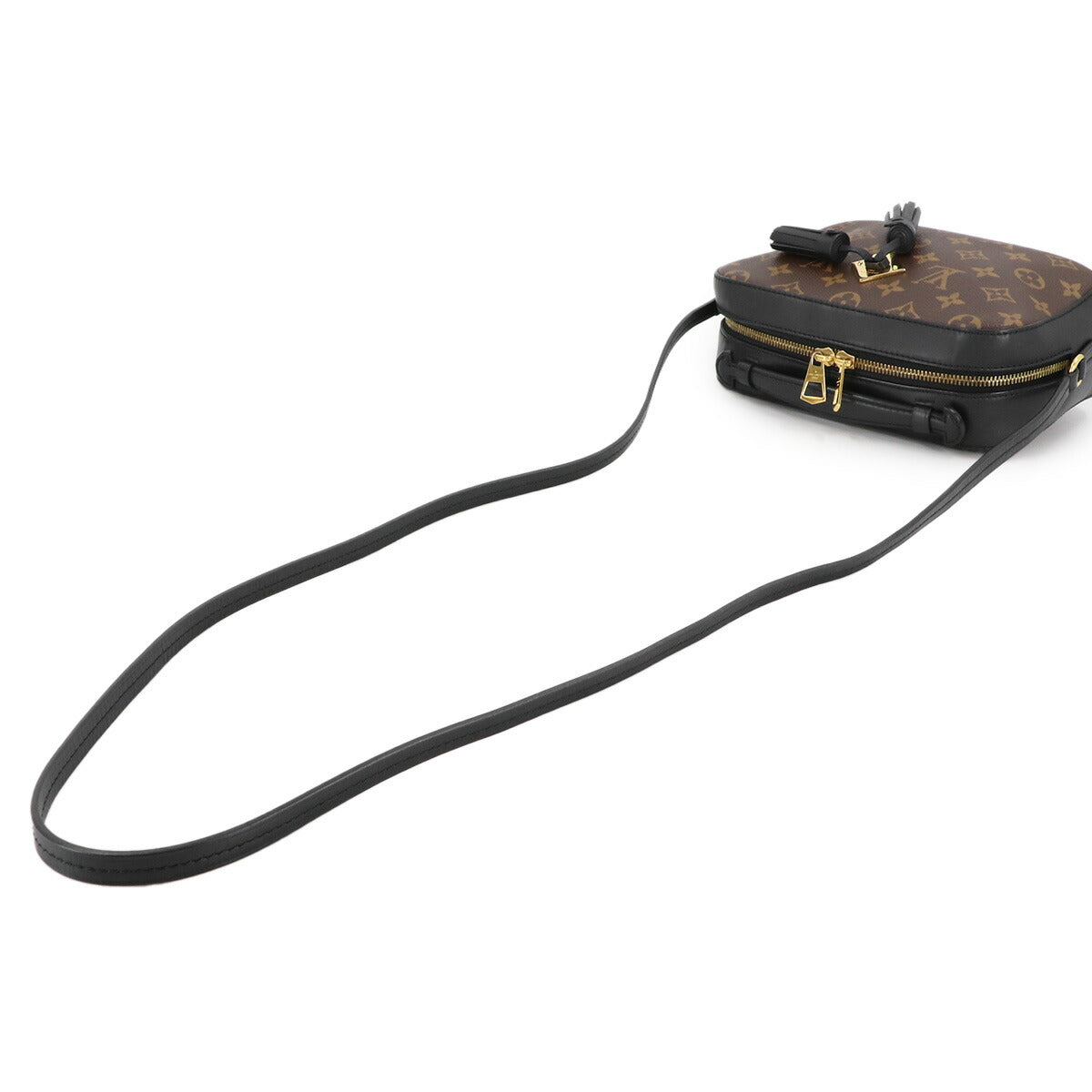 Monogram Saintonge Shoulder Bag Brown Noir M43555 Purse