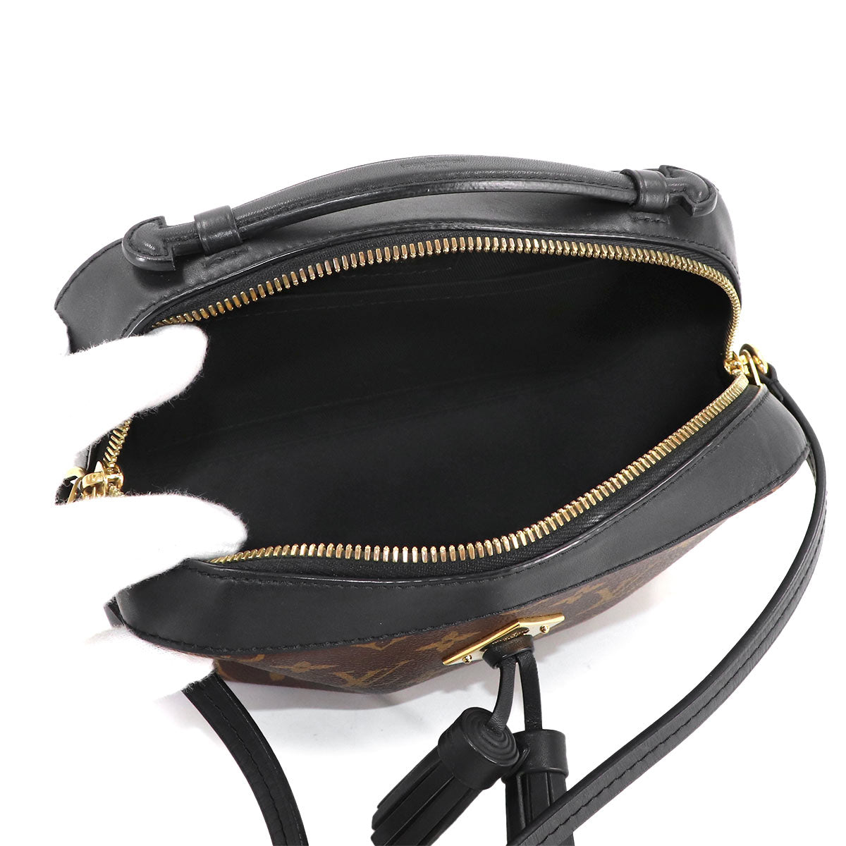 Monogram Saintonge Shoulder Bag Brown Noir M43555 Purse