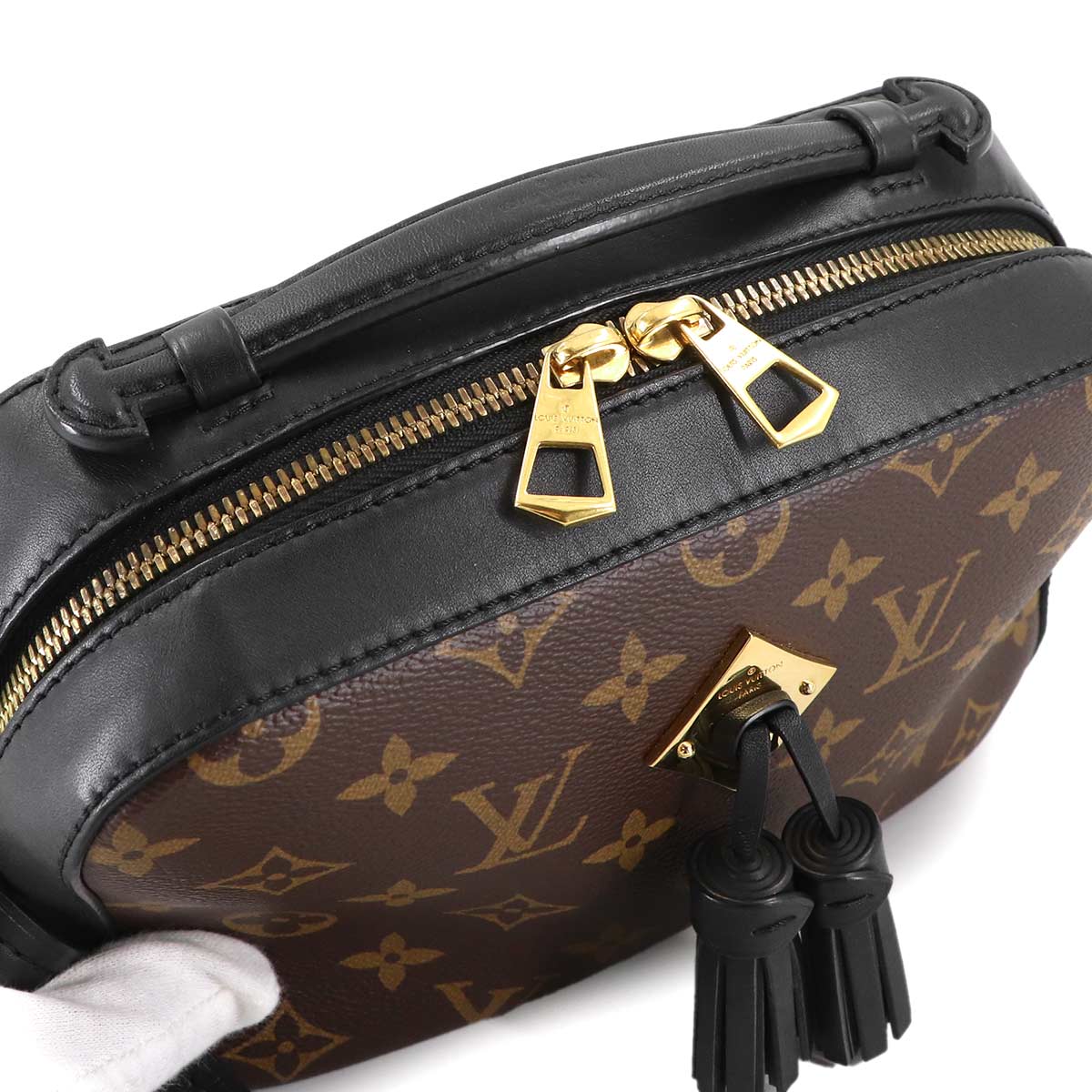 Monogram Saintonge Shoulder Bag Brown Noir M43555 Purse