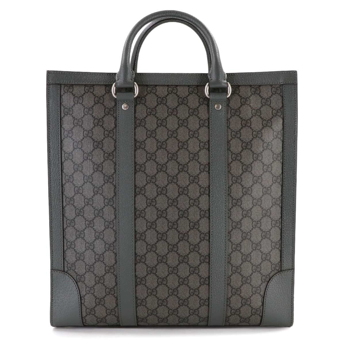 Ophidia Medium Tote Shoulder Bag GG Supreme Leather Gray 731793