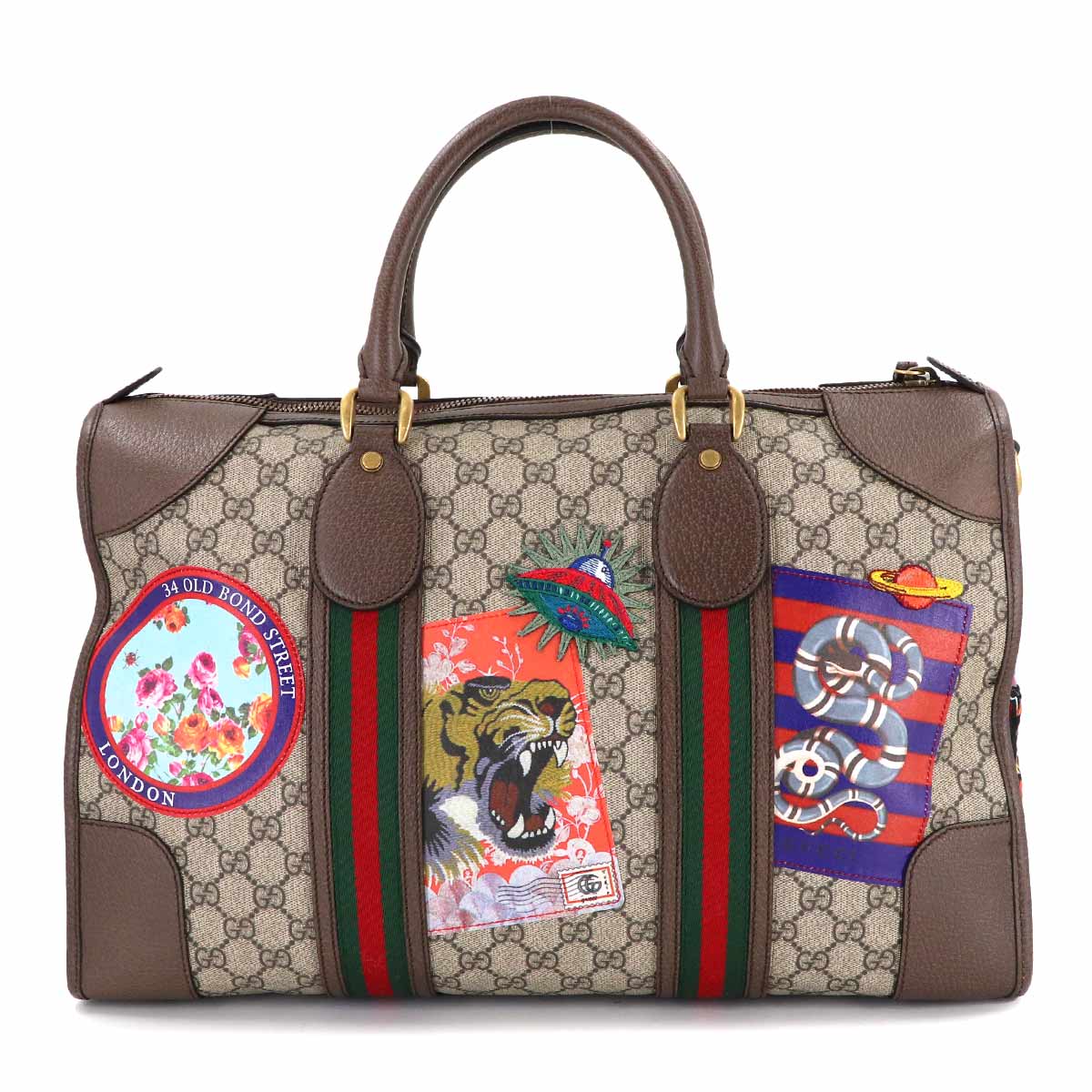 Courrier GG Supreme Duffle Shoulder Bag Beige 459311