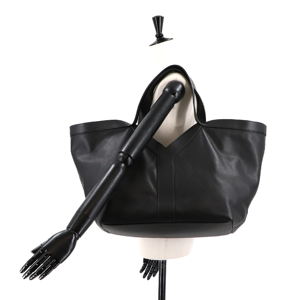 Y Tote Bag Leather Black 817602 Purse