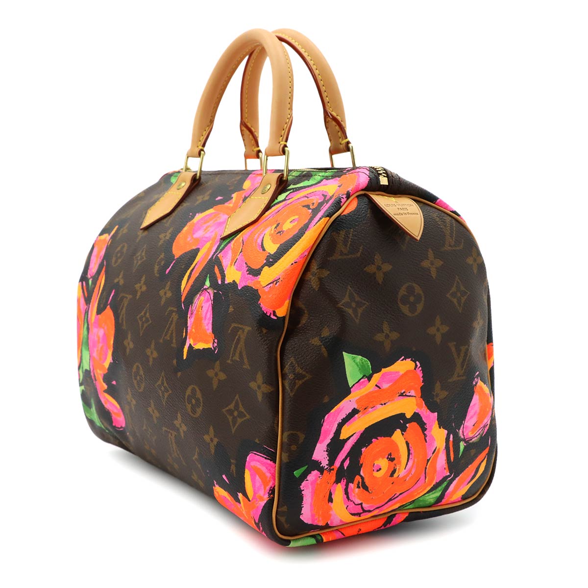 Monogram Rose Speedy 30 Hand Bag Brown Pink M48610