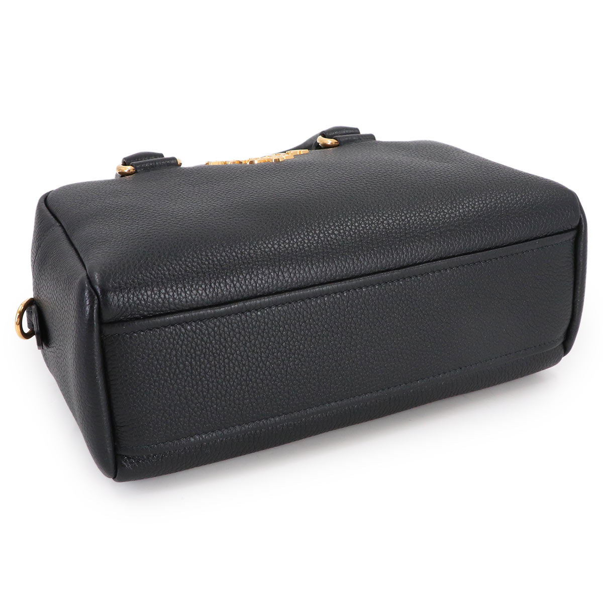 2way Hand Shoulder Bag Leather Nero 1BB108 Black Purse