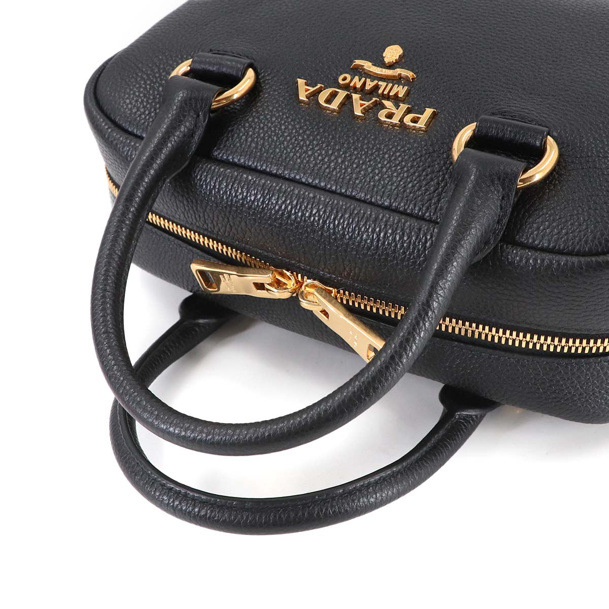 2way Hand Shoulder Bag Leather Nero 1BB108 Black Purse