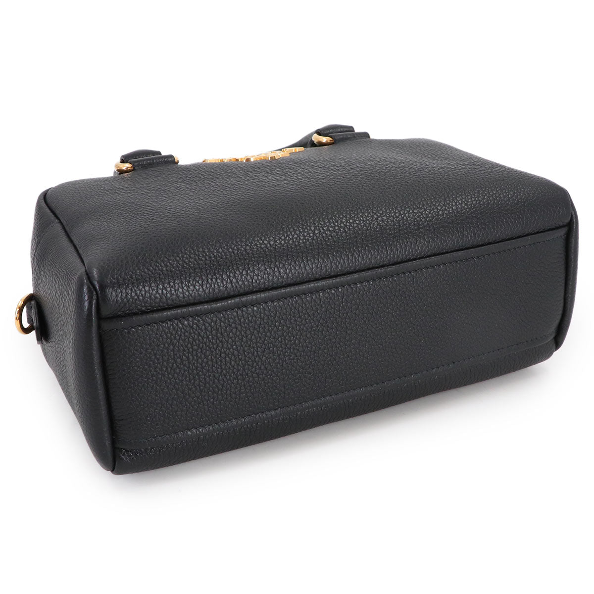 2way Hand Shoulder Bag Leather Nero 1BB108 Black Purse