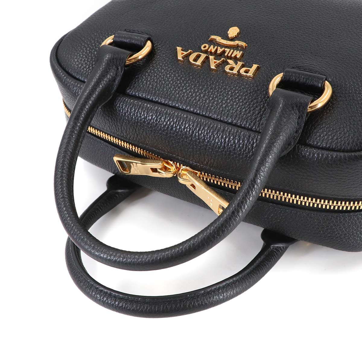 2way Hand Shoulder Bag Leather Nero 1BB108 Black Purse