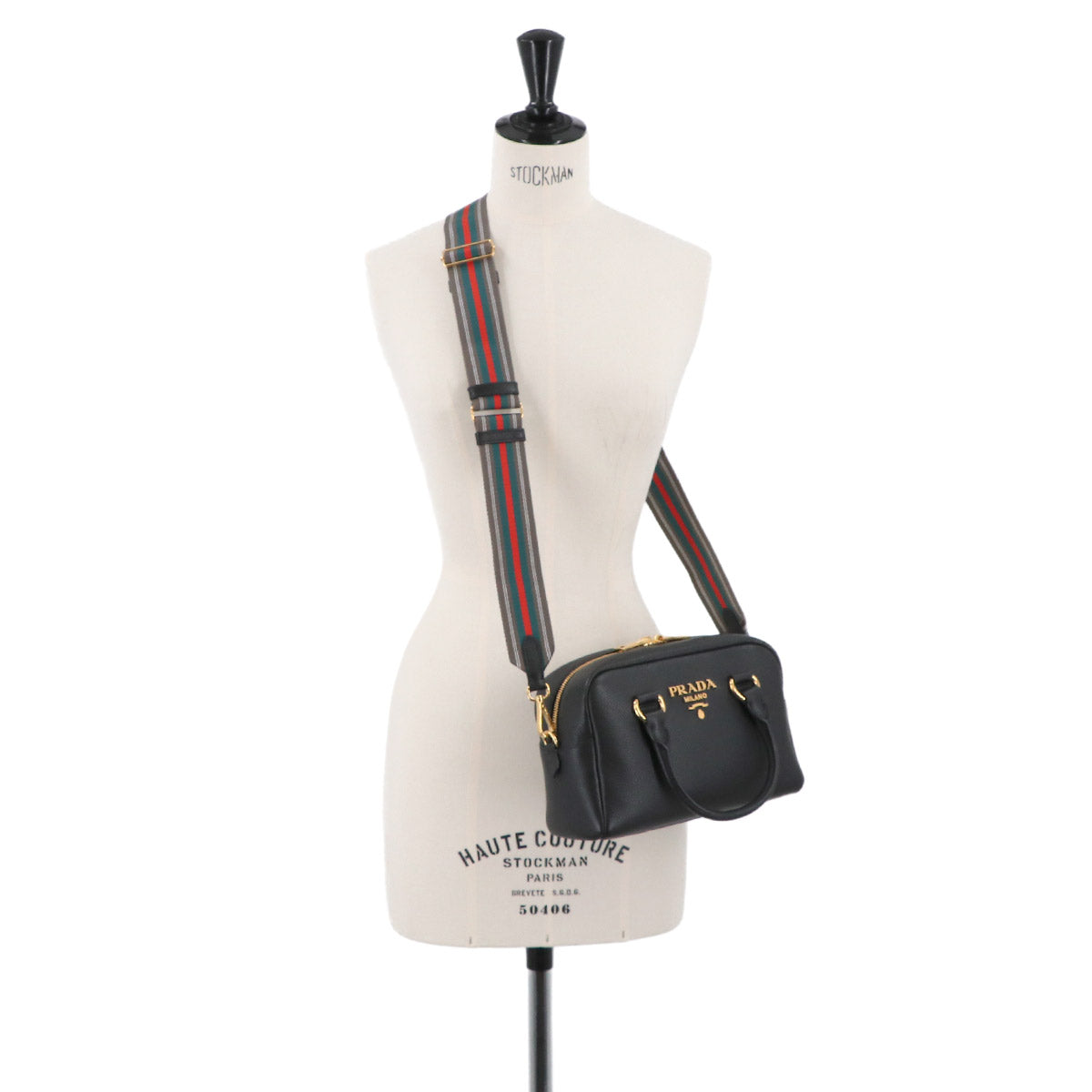 2way Hand Shoulder Bag Leather Nero 1BB108 Black Purse