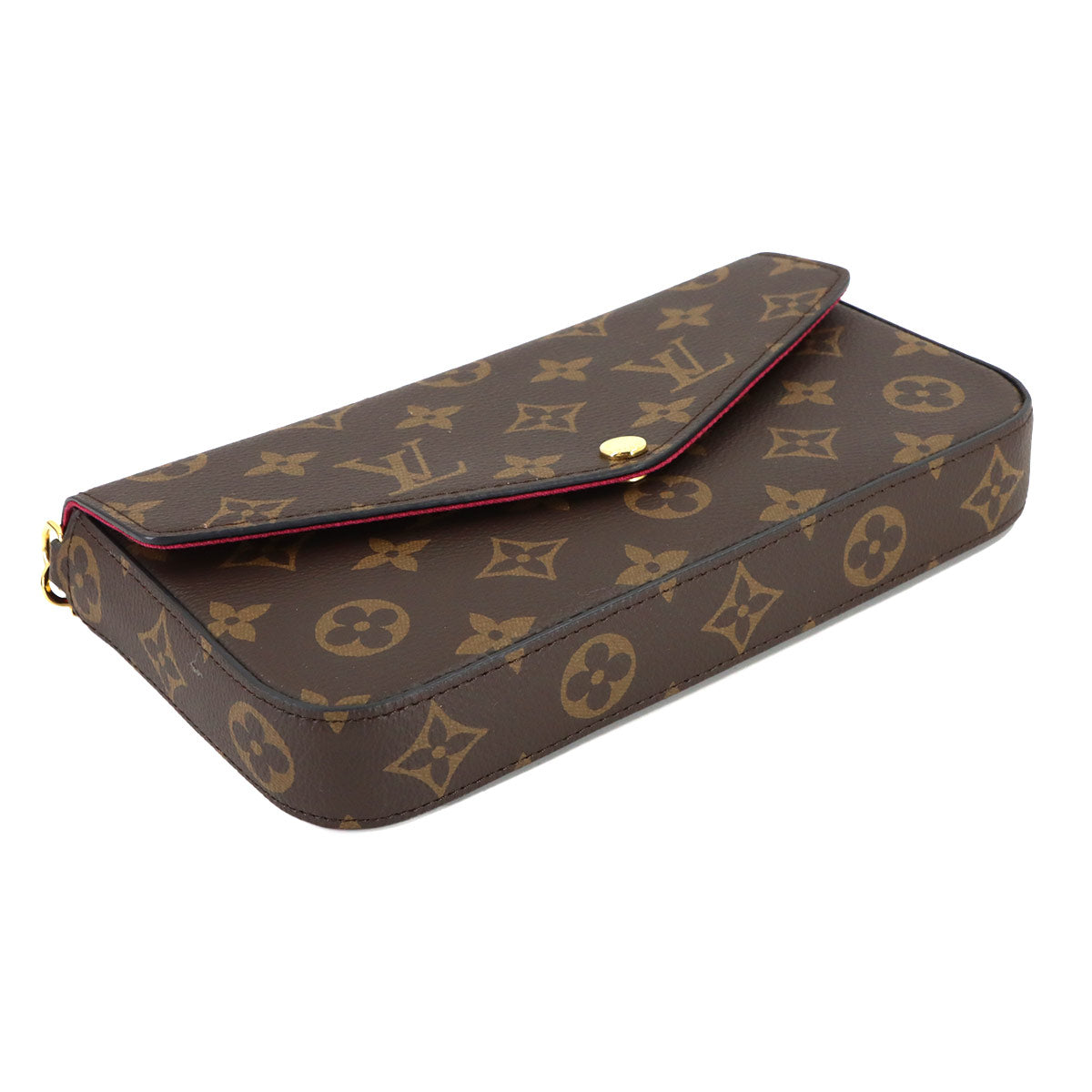 Monogram Felicie Pochette Chain Long Wallet Brown M61276