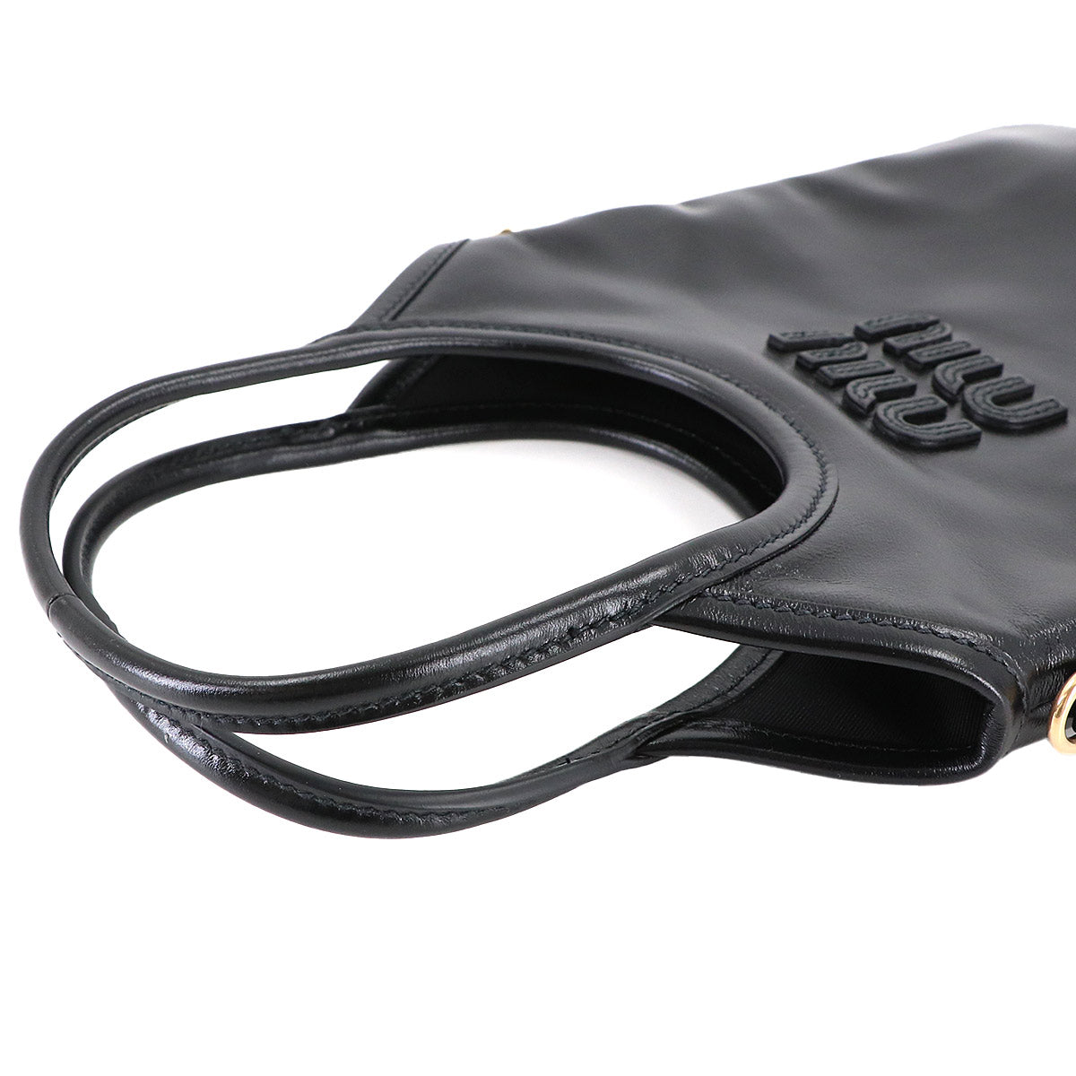 IVY Hand Shoulder Bag Lether Black 5BA281 Purse