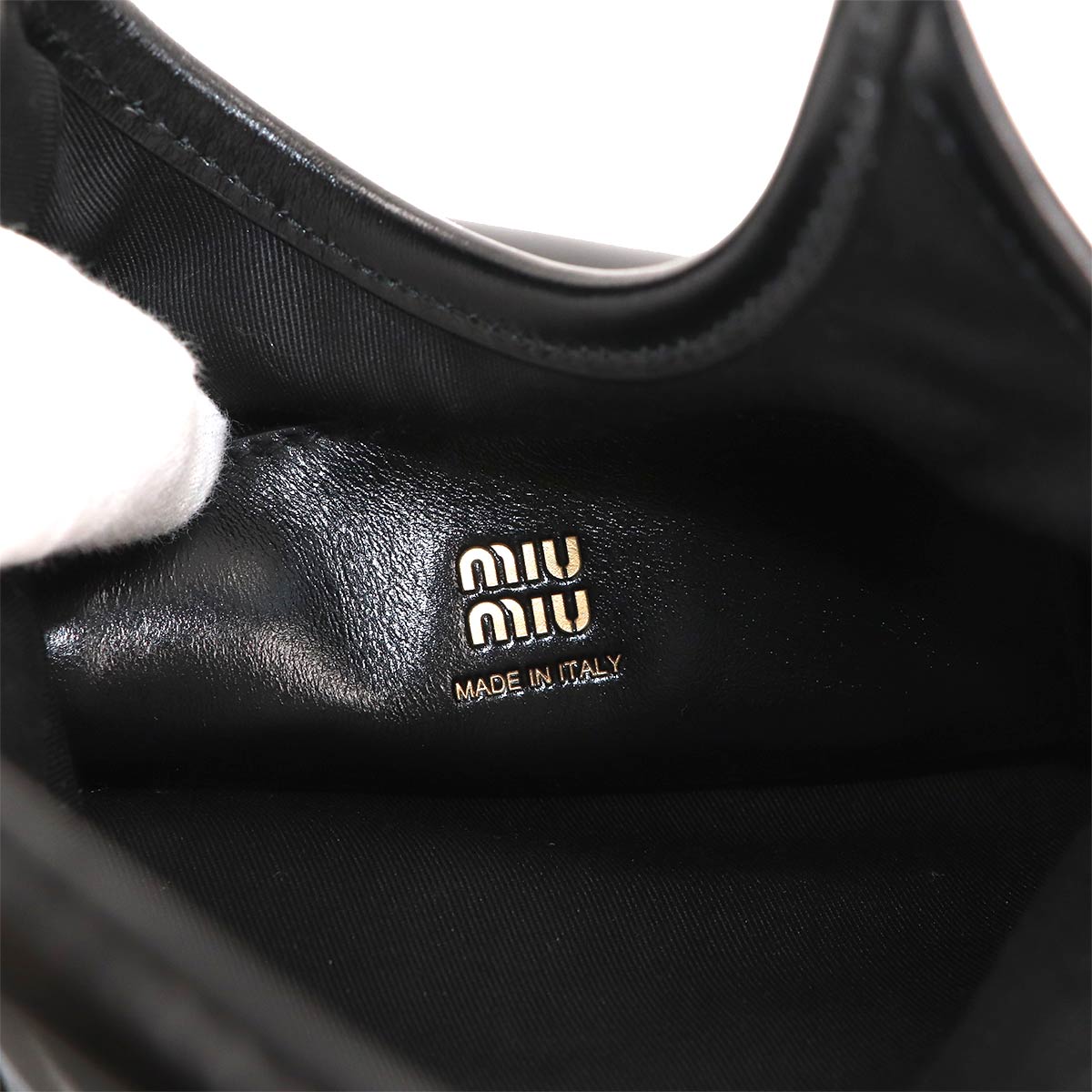 IVY Hand Shoulder Bag Lether Black 5BA281 Purse