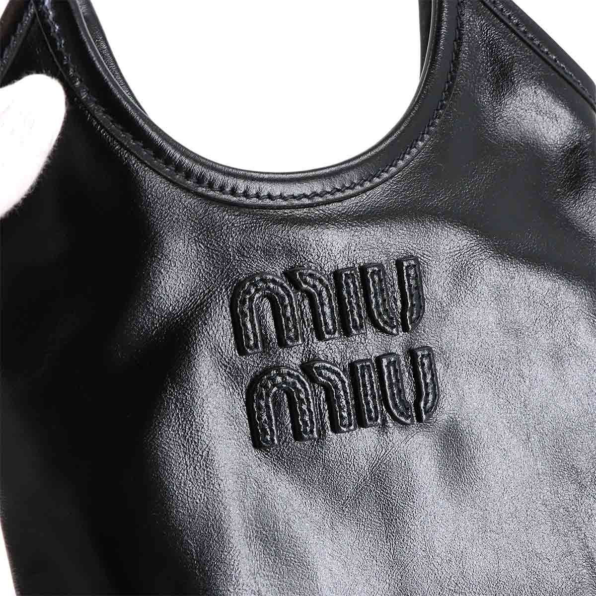 IVY Hand Shoulder Bag Lether Black 5BA281 Purse